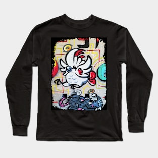 Parrot and rat - urban graffiti wall art Long Sleeve T-Shirt